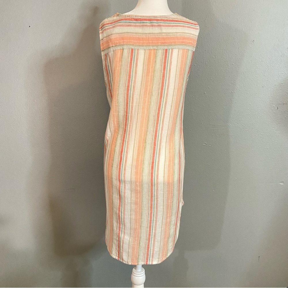 Beachlunchlounge Women's Multicolored Linen & Cotton Blend Sleeveless Tunic Top - Picture 11 of 11